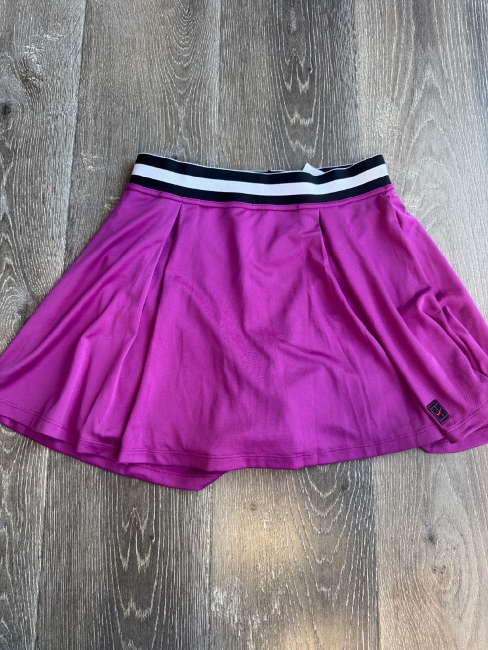 Nike Magenta Athletic Mini Skirt with Black & White Waistband